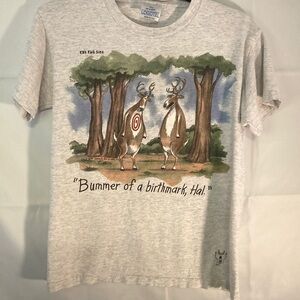 Funny Fun THE FAR SIDE Hunter’s Humorous Men’s Size Small Vintage Tee Shirt.